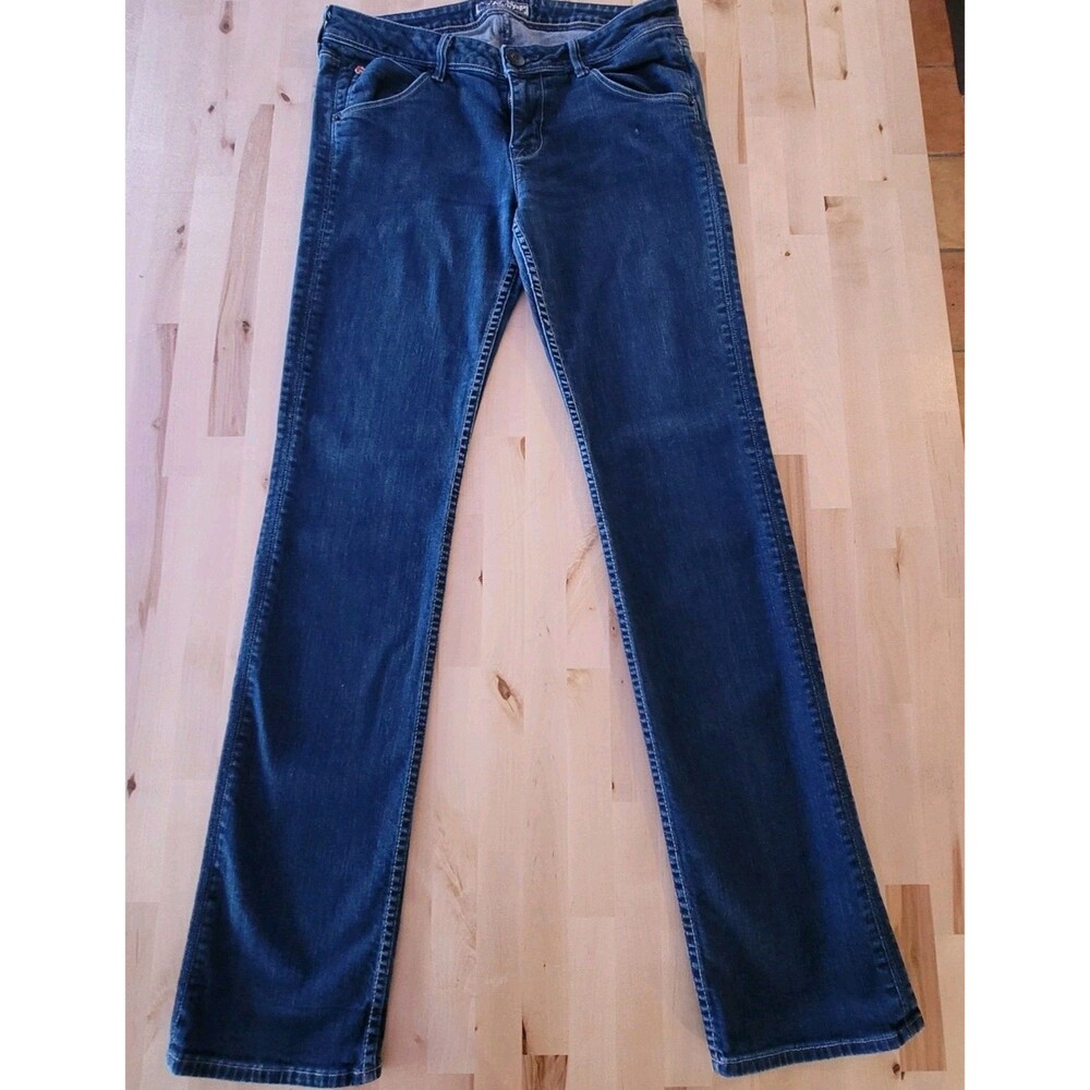 Hudson Womens Jeans 30 Dark Wash Low Rise Straight Stretch 33x32